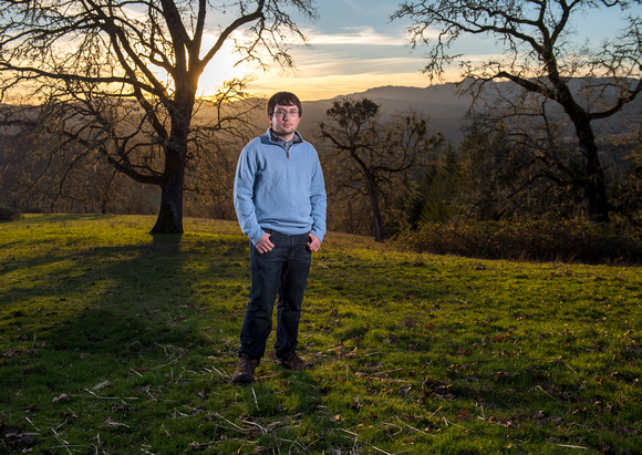 Alex on family farm in Oregon